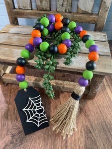 Spider Web Tag Beaded Garland
