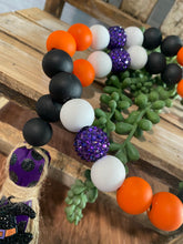 Load image into Gallery viewer, Halloween Beaded Garland with Witch&#39;s Hat Pendant
