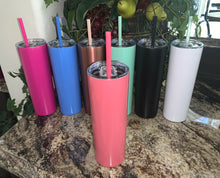 Load image into Gallery viewer, CUSTOM Coral Skinny Tumbler
