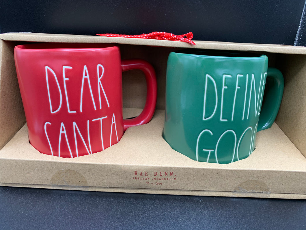 DEAR SANTA/DEFINE GOOD Mug Set