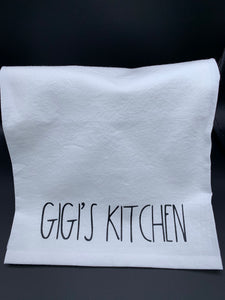 Rae Dunn Inspired GIGI'S KITCHEN Dishtowel