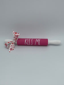 KISS ME Pink Mini Rolling Pin